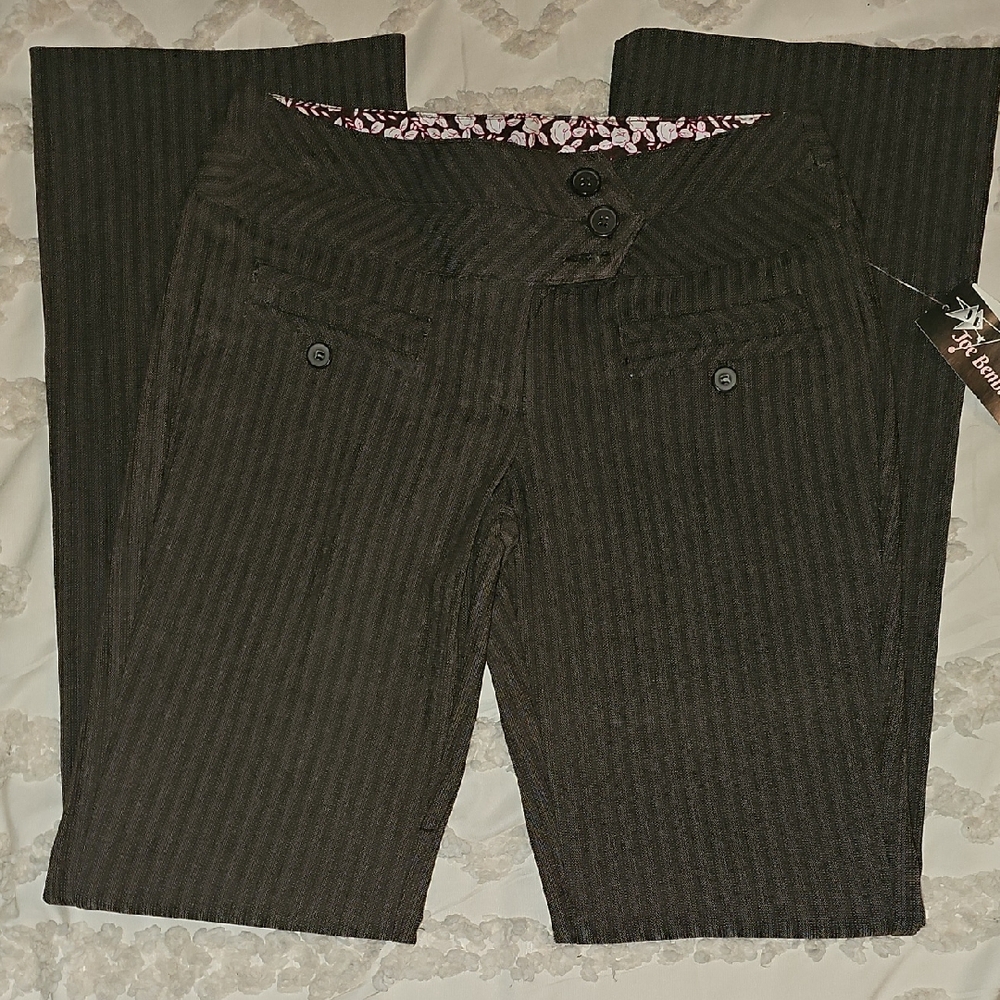 Joe Benbasset Dark Brown Pinstripe Pants